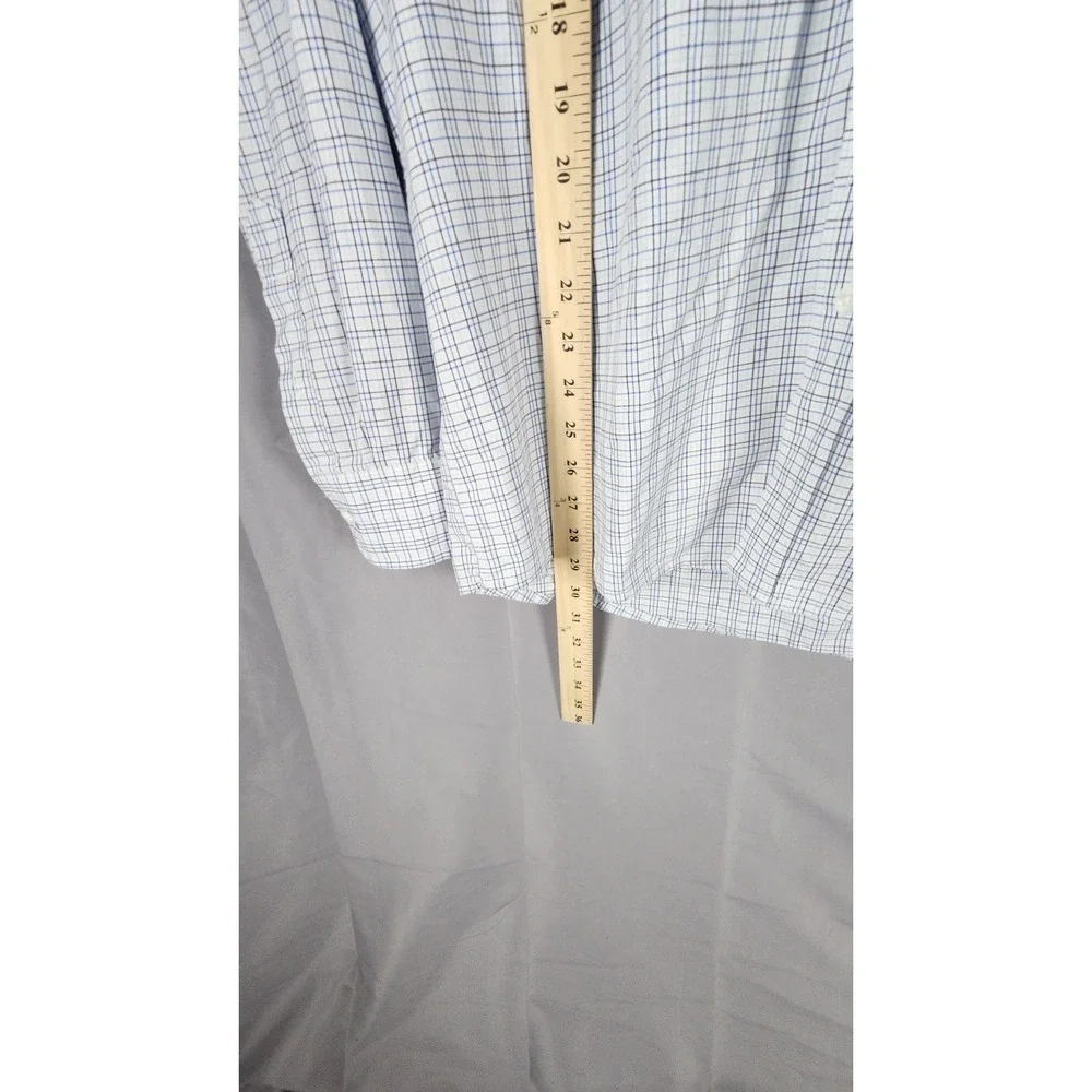 Wrangler George Strait Collection Men's Blue/White Plaid Button-Up Shirt Size L - Picture 6 of 7